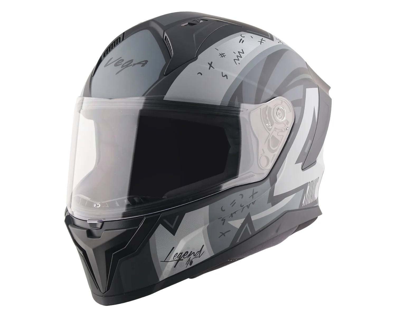 VEGA SONIC DX LEGEND DULL BLACK/GREY C/V (L) VEGA SONIC DX LEGEND DULL BLACK/GREY C/V (L)