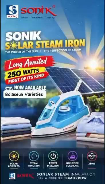 SONIK SOLAR STEAM IRON 250W