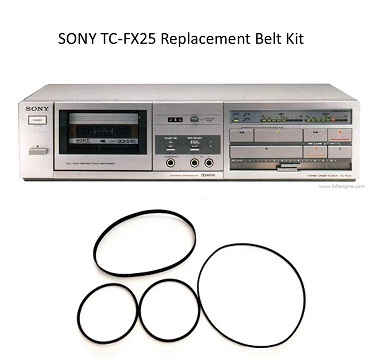 SONY TC-FX25 Cassette Deck Complete Belt Kit SONY TC-FX25 Cassette Deck Complete Belt Kit