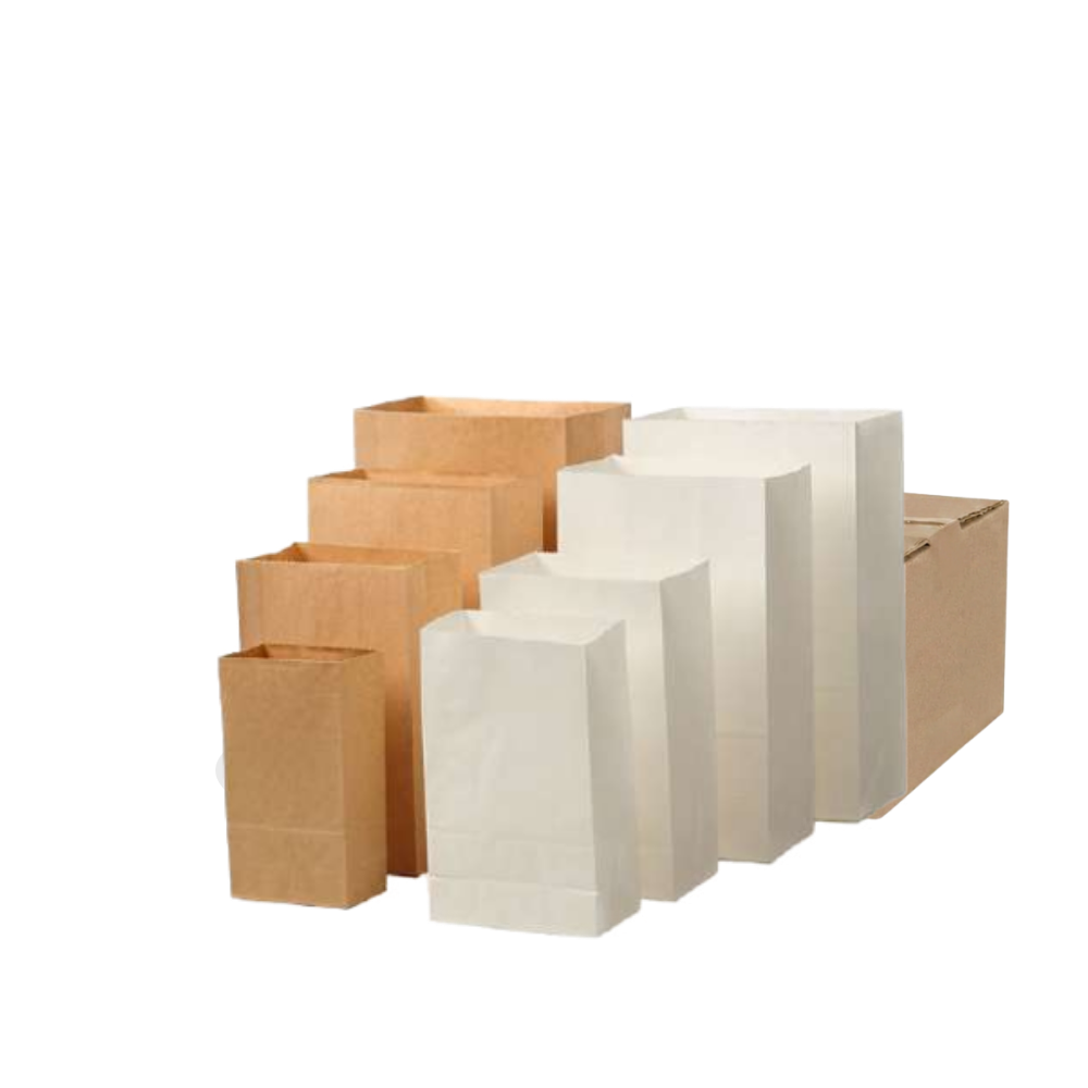 PAPER BAG SQUARE BOTTOM - WHITE