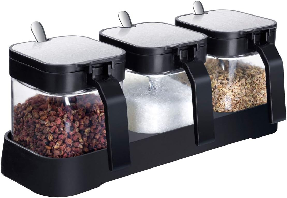 7 PIECES SET OF SPICE CONTAINERS SPICE RACK