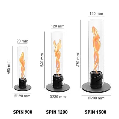 HOFATS SPIN 1200 Tabletop Fireplace black HOFATS SPIN 1200 Tabletop Fireplace black