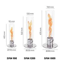 HOFATS SPIN 900 Tabletop Fireplace silver