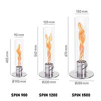 HOFATS SPIN 1500 Tabletop Fireplace silver