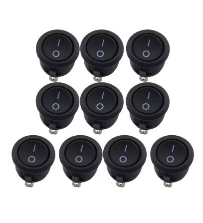 ROUND SPST 3A/6A SWITCH