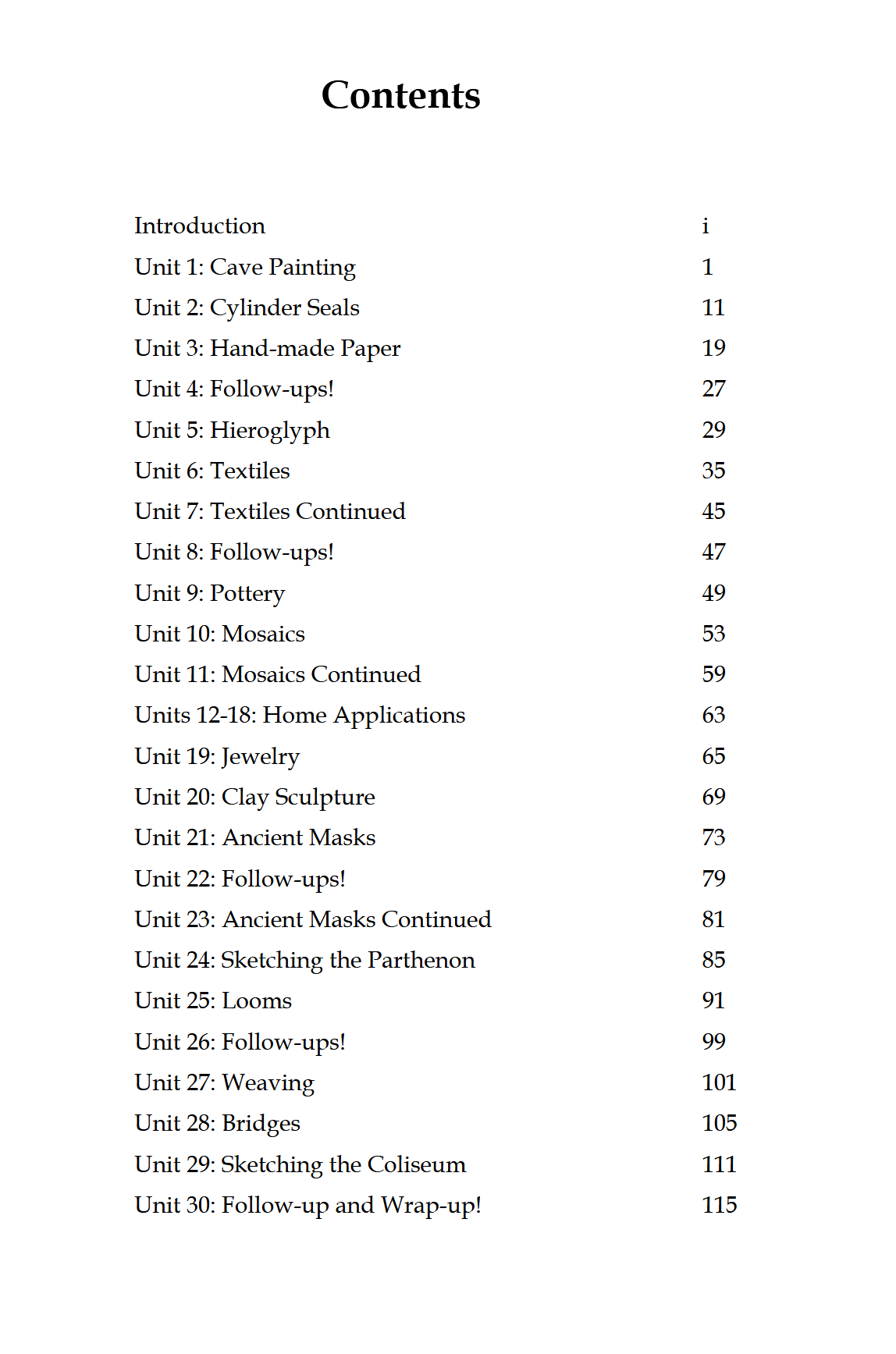 ART 1: Ancient & Classical Times (K-6th) ~ Textbook