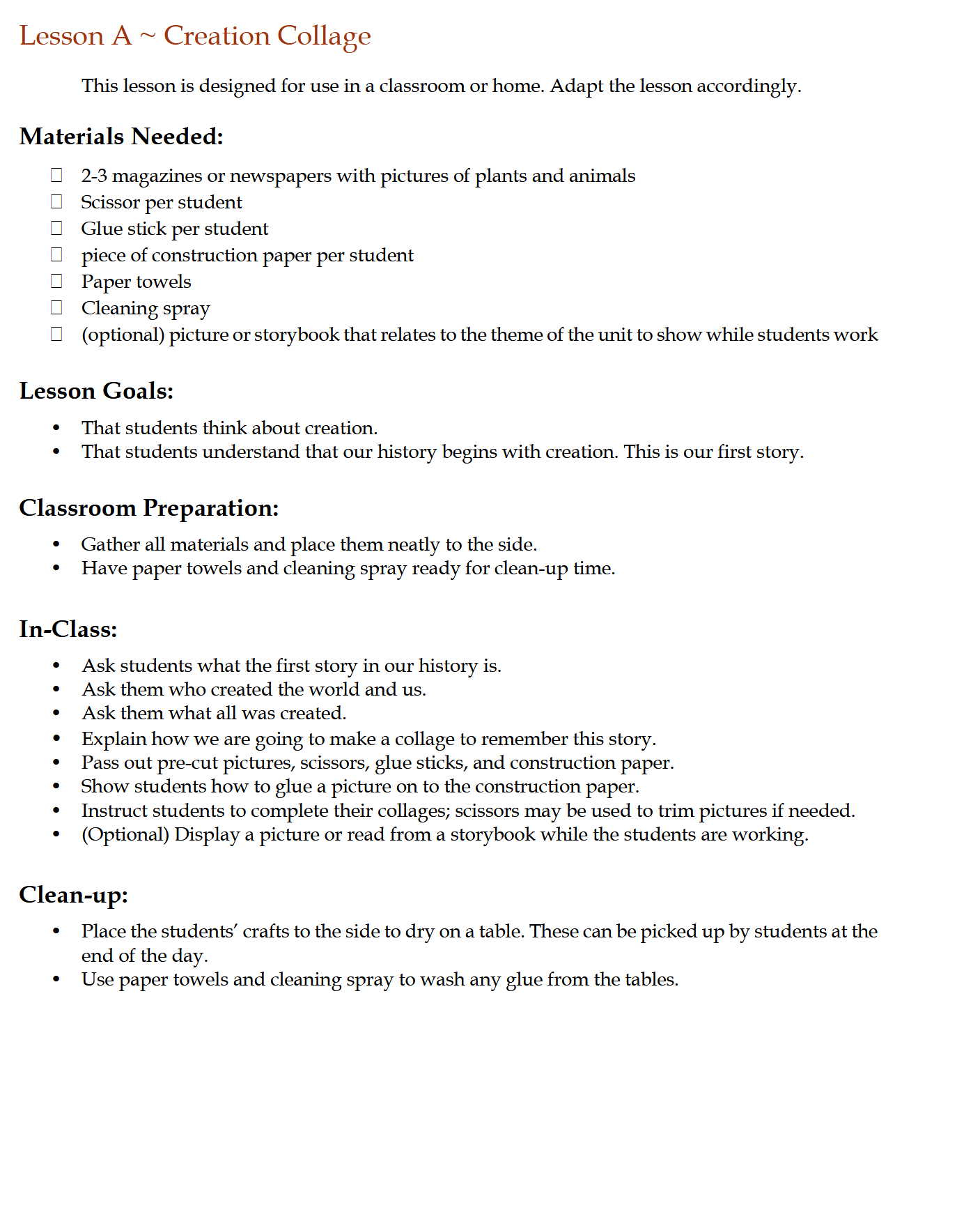 History K-1: Ancient & Classical Times - Schola Rosa Cycle 1
