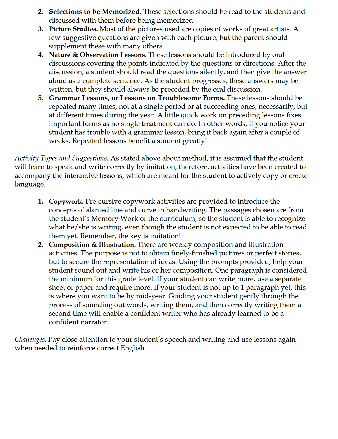 Language Arts 2-3: Schola Rosa Cycle 1