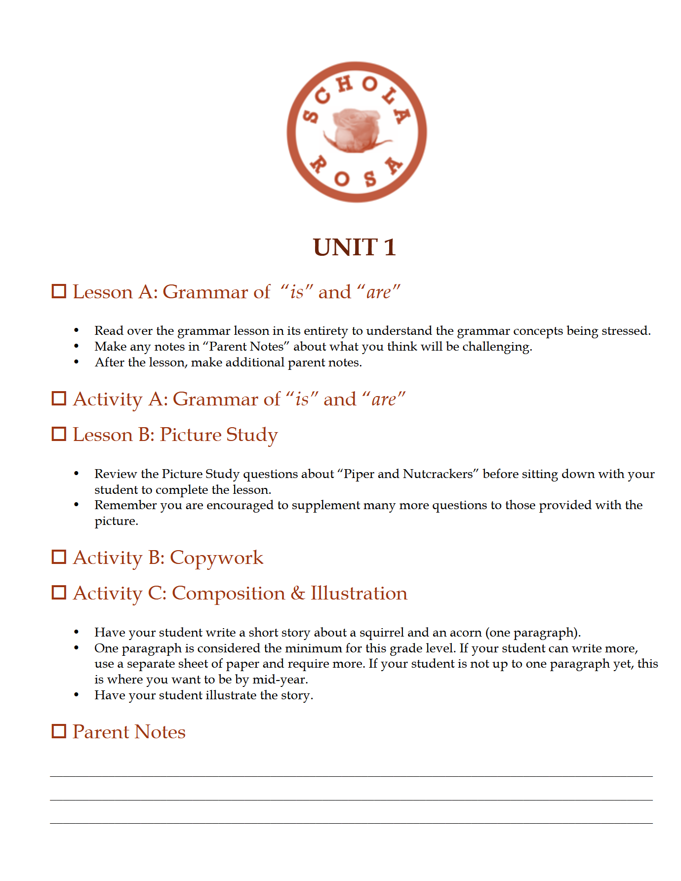 Language Arts 2-3: Schola Rosa Cycle 1