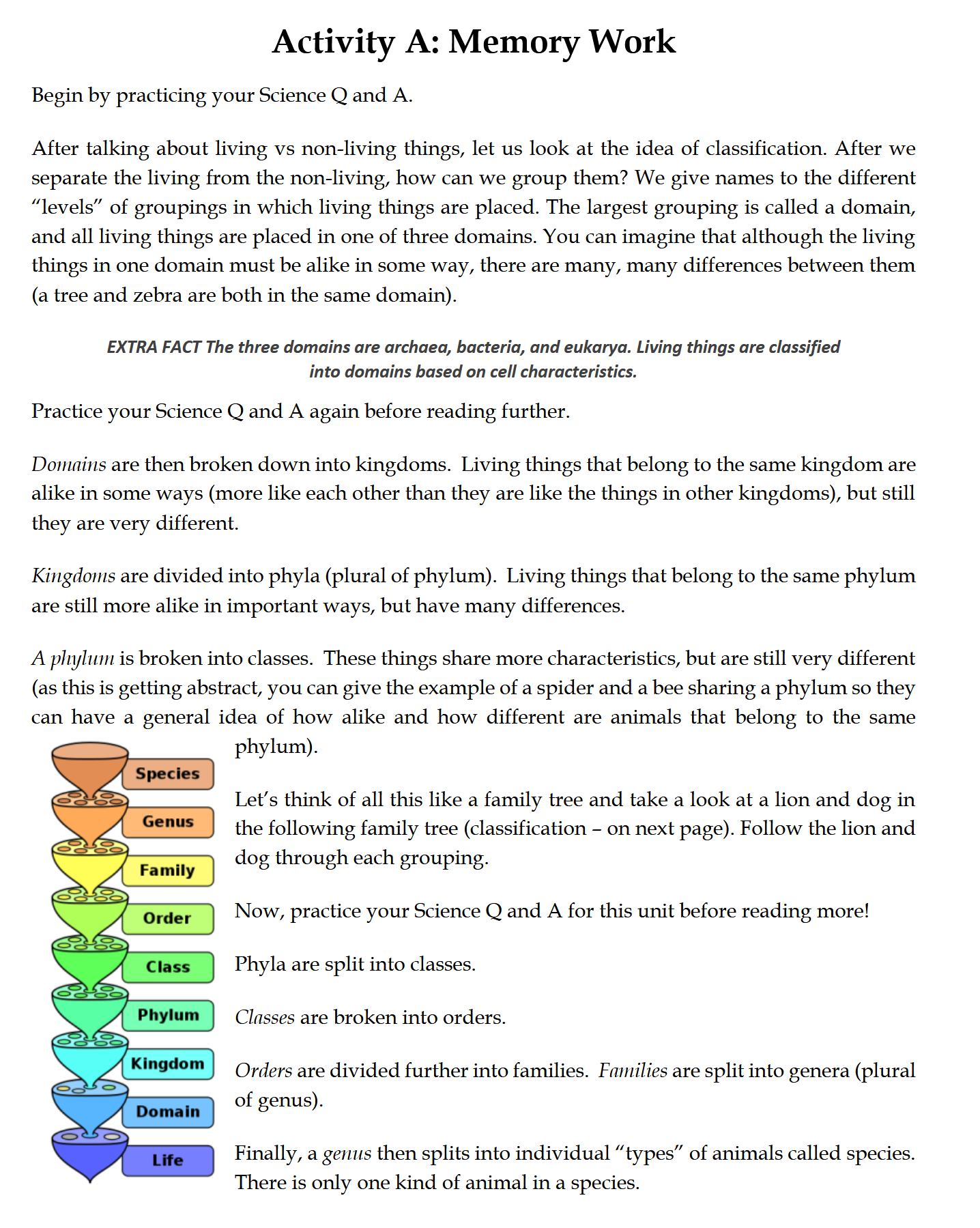 Science 4-6: Plant and Animal Life: Schola Rosa Cycle 1 Science 4-6: Plant and Animal Life: Schola Rosa Cycle 1