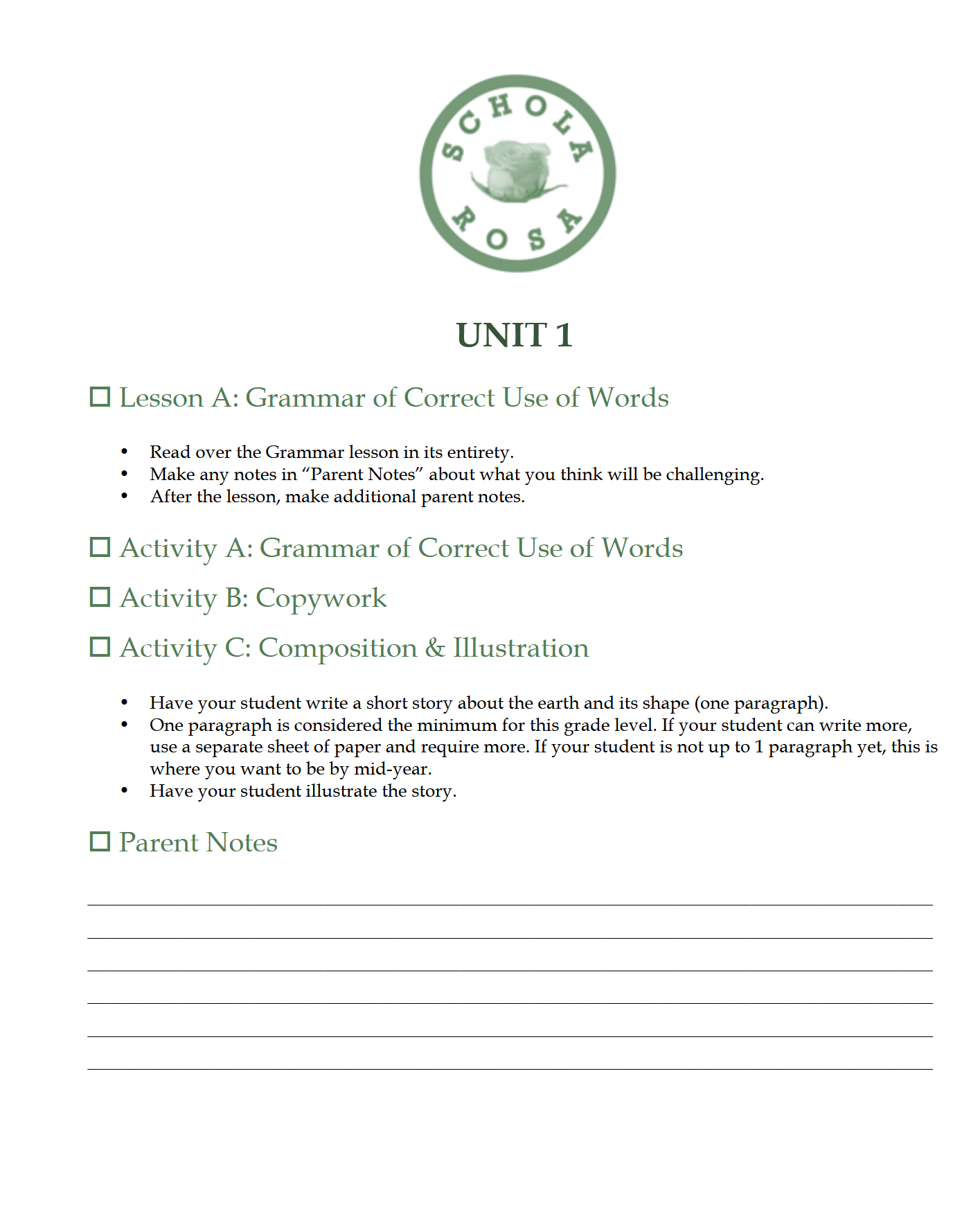Language Arts 2-3: Schola Rosa Cycle 2
