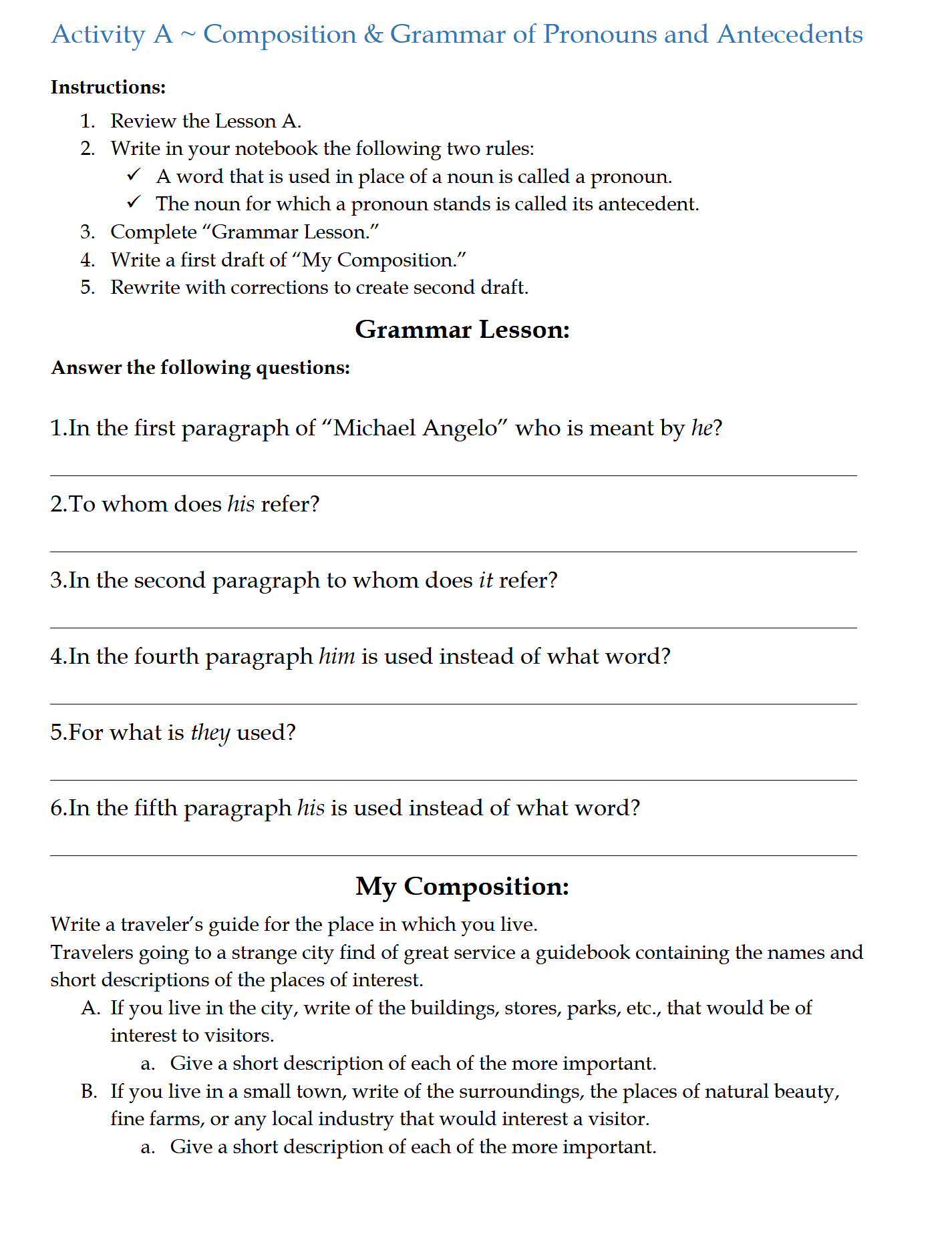 Language Arts 4-6: Schola Rosa Cycle 3 Language Arts 4-6: Schola Rosa Cycle 3