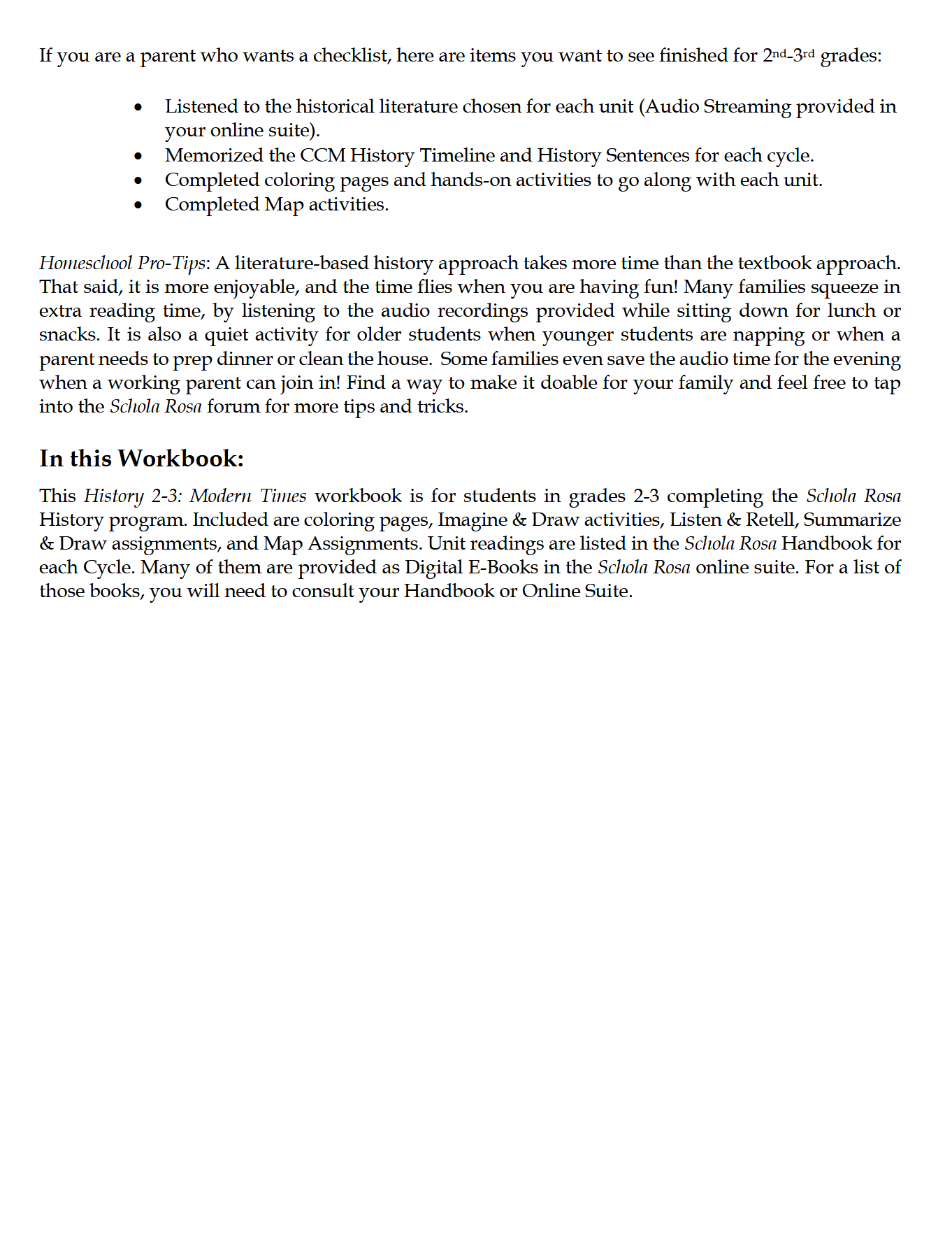 History 2-3: Modern Times - Schola Rosa Cycle 3 History 2-3: Modern Times - Schola Rosa Cycle 3