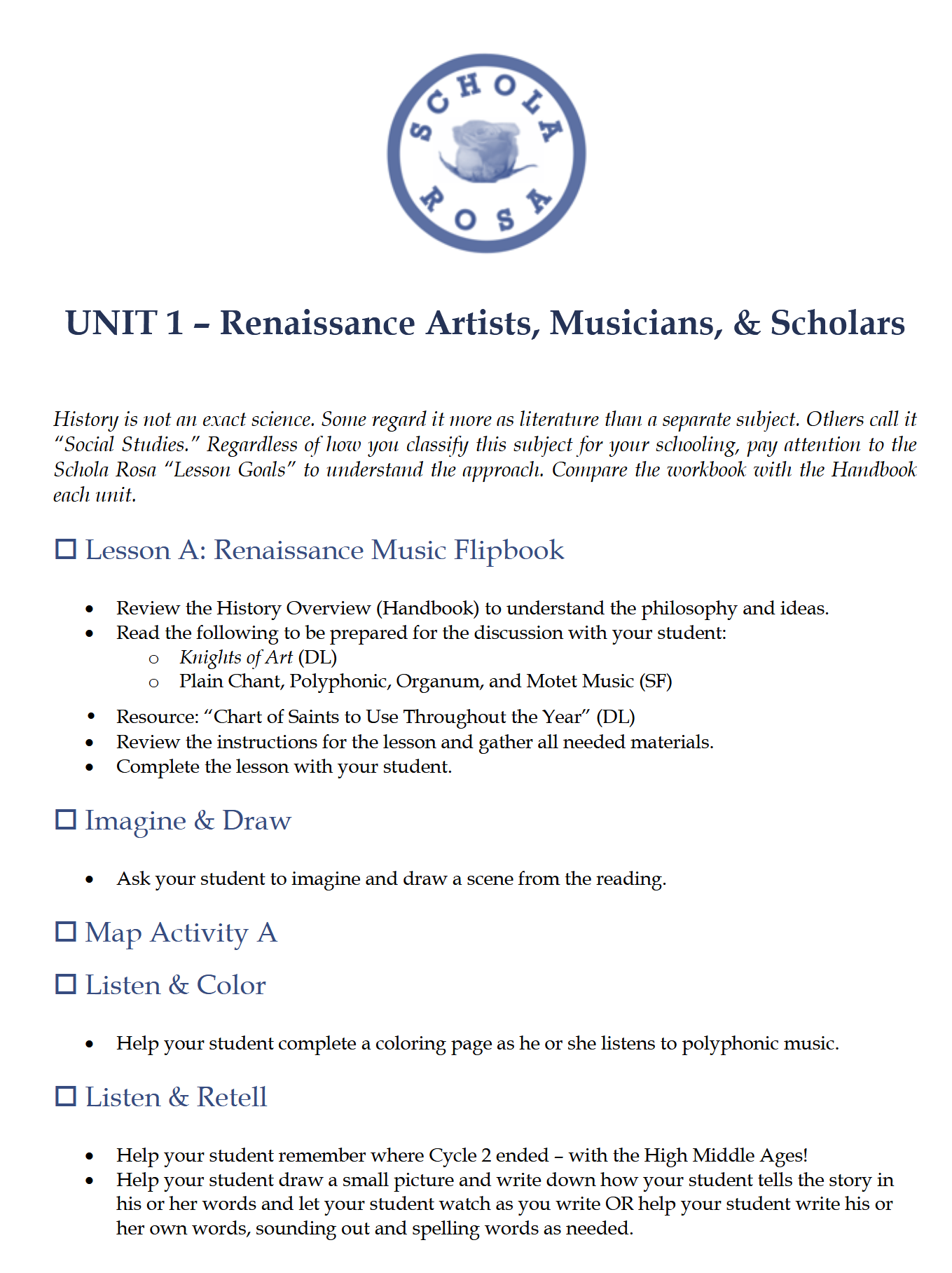 History 2-3: Modern Times - Schola Rosa Cycle 3 History 2-3: Modern Times - Schola Rosa Cycle 3