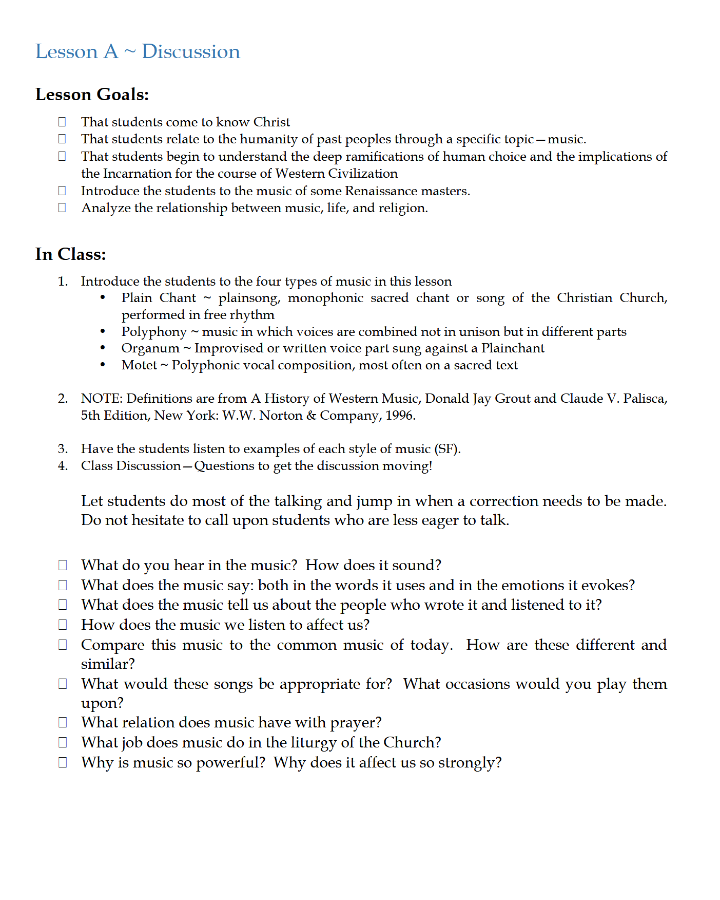 History 4-6: Modern Times: Schola Rosa Cycle 3 History 4-6: Modern Times: Schola Rosa Cycle 3