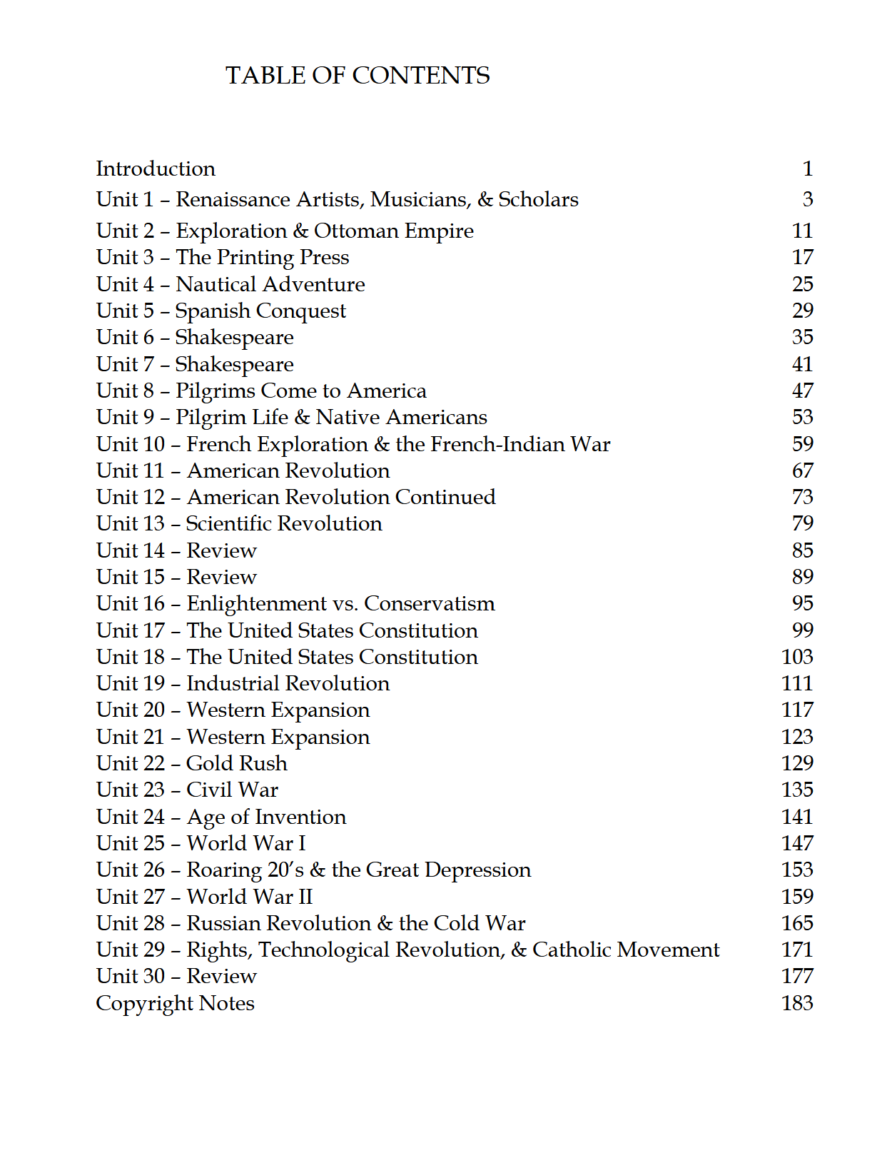 History K-1: Modern Times: Schola Rosa Cycle 3 History K-1: Modern Times: Schola Rosa Cycle 3
