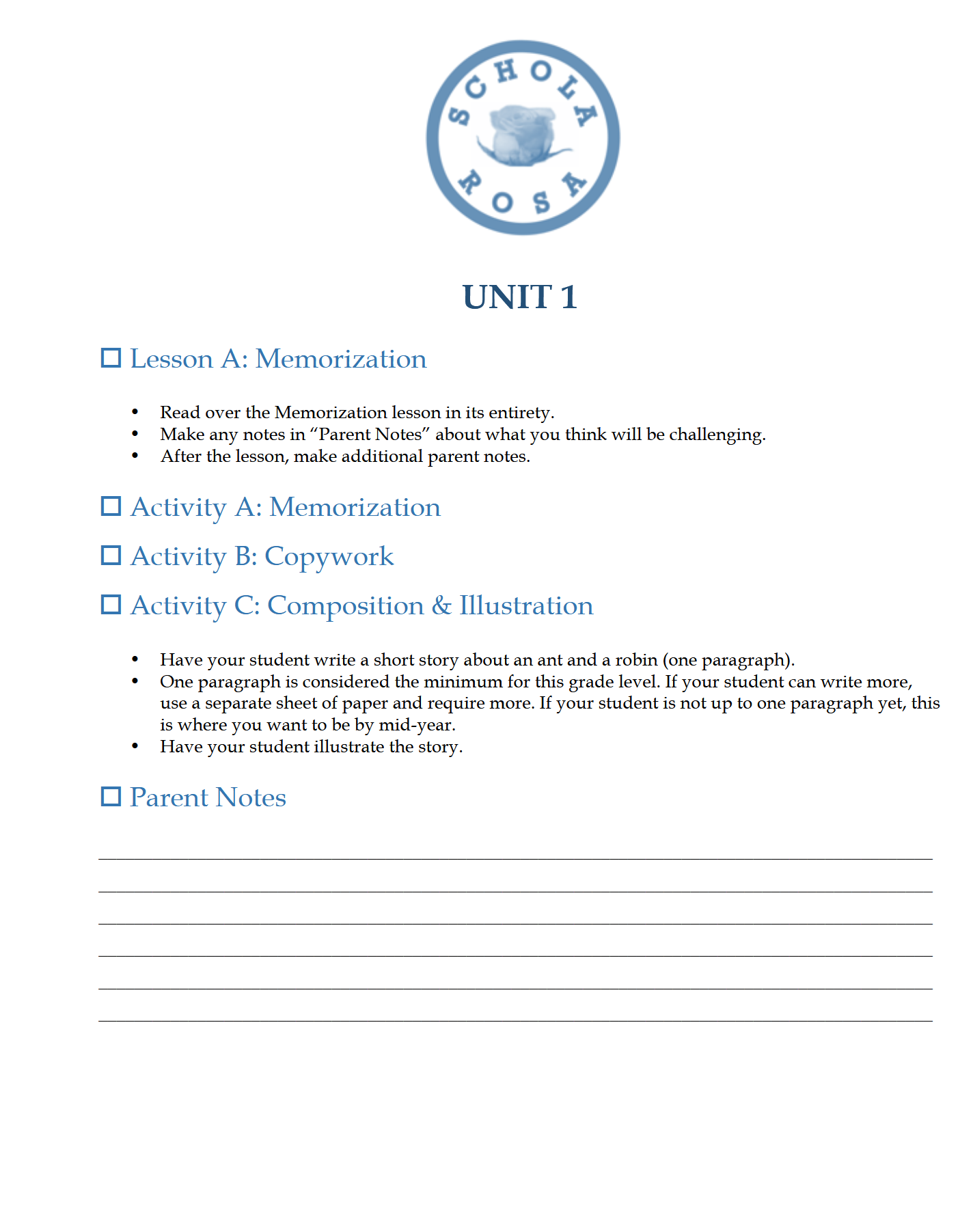 Language Arts 2-3: Schola Rosa Cycle 3 Language Arts 2-3: Schola Rosa Cycle 3