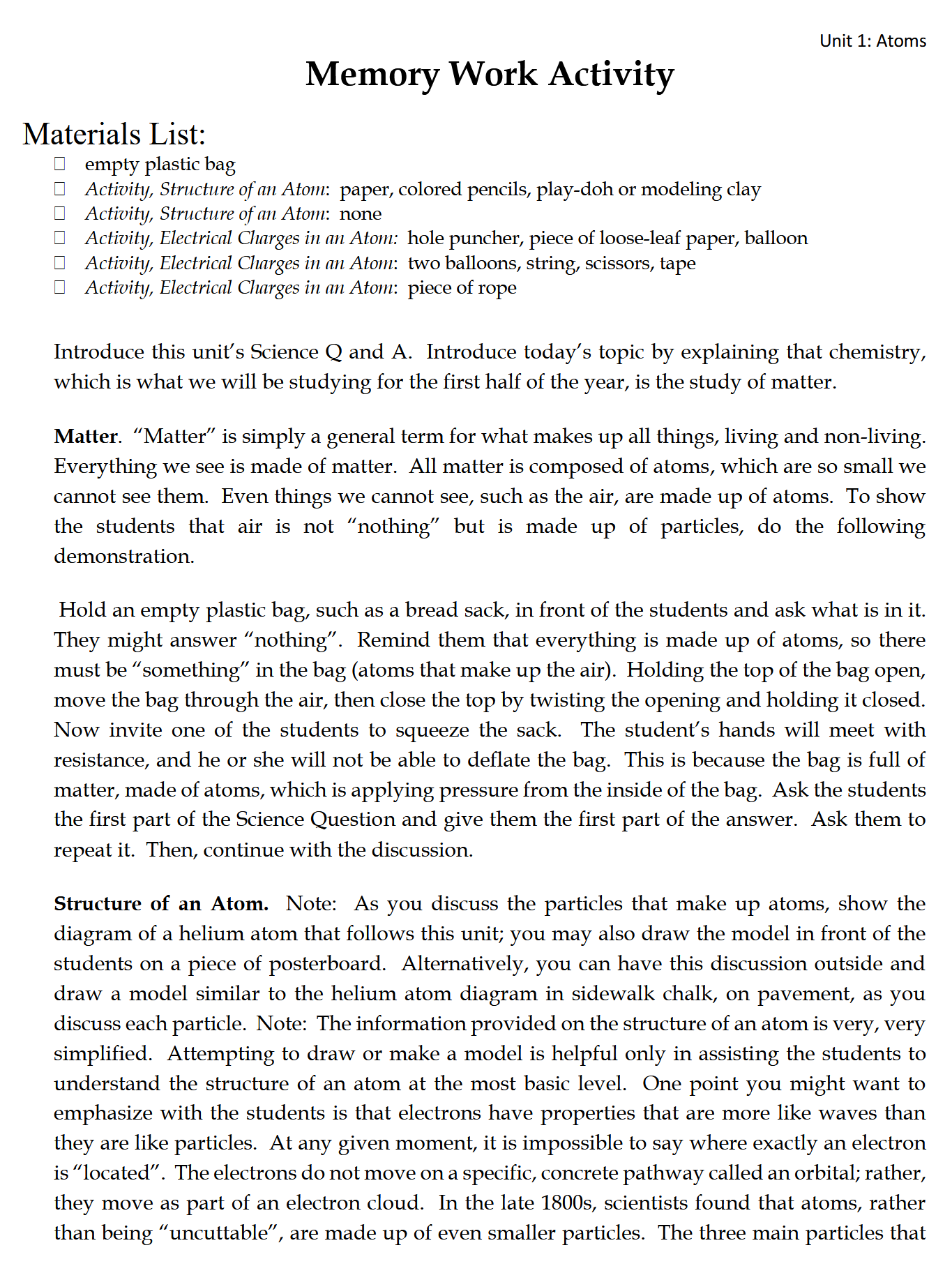 Science 4-6: Chemistry and Physics: Schola Rosa Cycle 3 Science 4-6: Chemistry and Physics: Schola Rosa Cycle 3