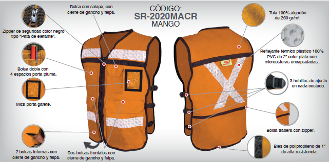 CHALECO RESCATISTA MANGO 2020MACR JYRSA T/L