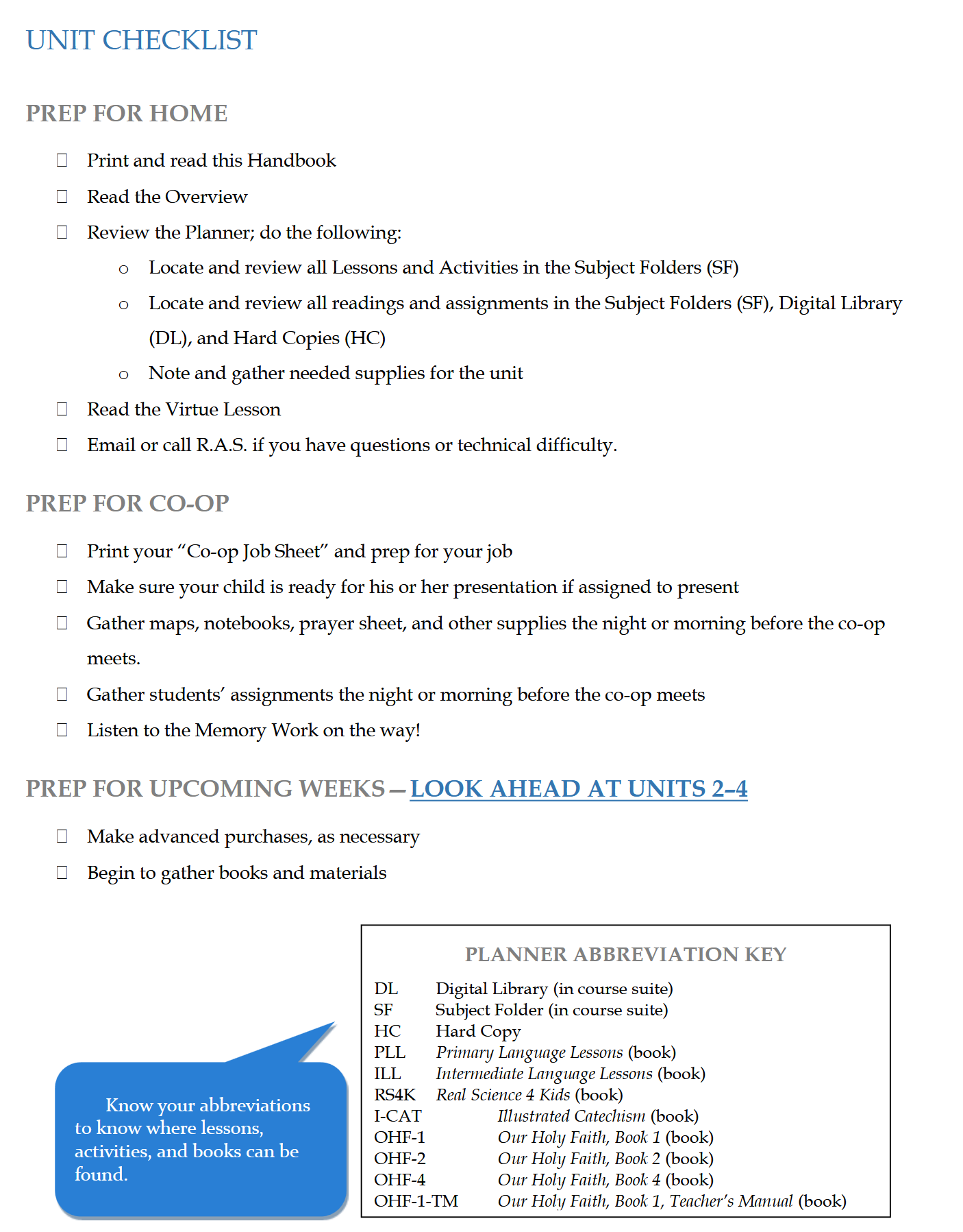 Schola Rosa Handbook (K-6th): Cycle 3 Schola Rosa Handbook (K-6th): Cycle 3