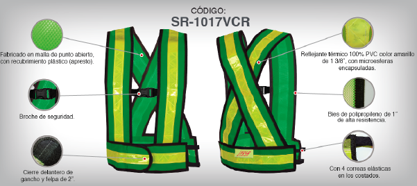 CHALECO CARRILLERO VERDE SR1017VCR
