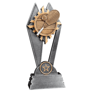 Sun Ray Resin Trophy-Tennis-8in.