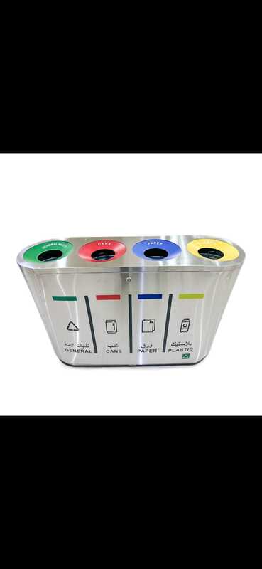 Stainless Steel Recycling BIN 4 top open