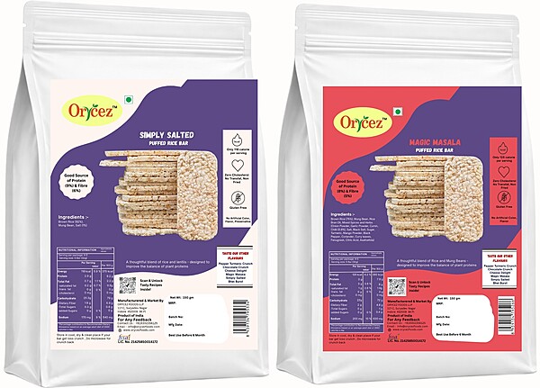 Simply Salted & Magic Masala Puffed Brown Rice Bar