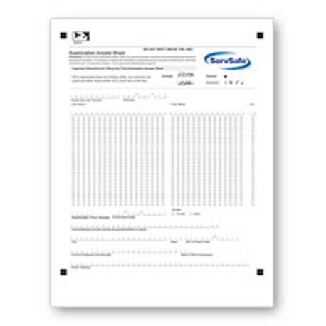 ServSafe® Food Handler Assessment Answer Sheets