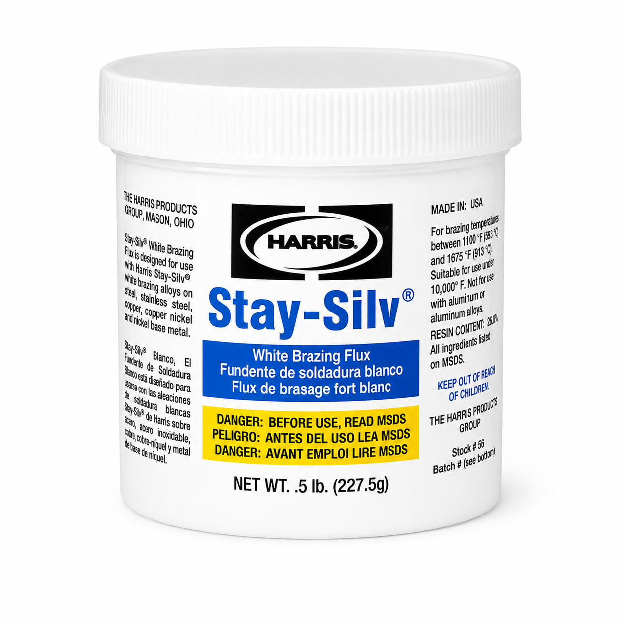 Fundente Blanco Stay Silv 1/2 Libra 227Grs "Harris" - Sswf1/2
