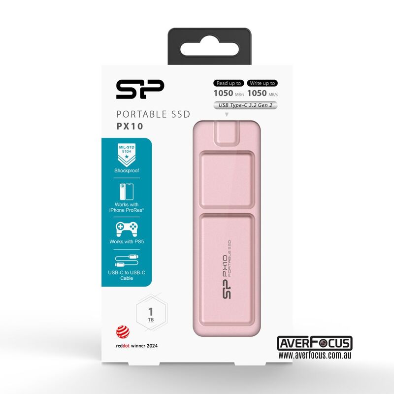 Silicon Power PX10 Portable SSD, 1TB, Pink Silicon Power PX10 Portable SSD, 1TB, Pink