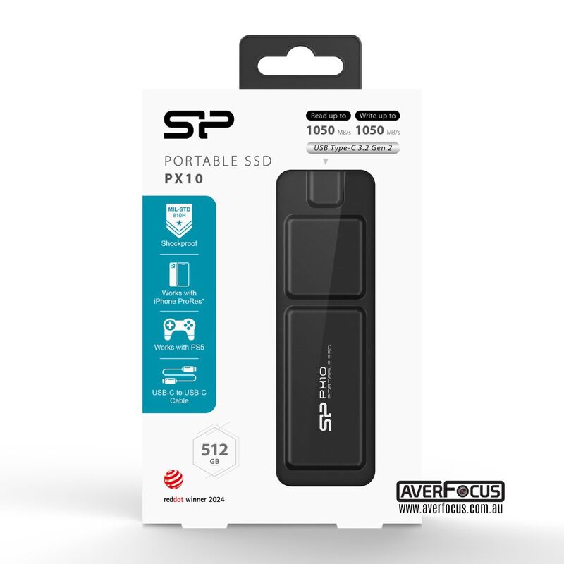 Silicon Power PX10 Portable SSD, 512GB, Black Silicon Power PX10 Portable SSD, 512GB, Black