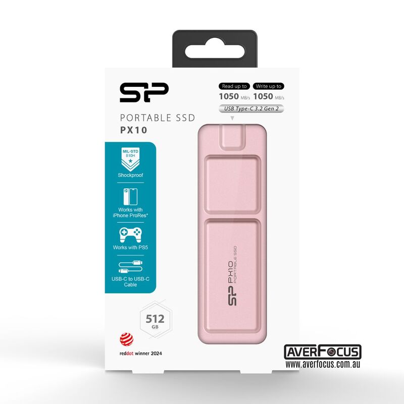 Silicon Power PX10 Portable SSD, 512GB, Pink Silicon Power PX10 Portable SSD, 512GB, Pink