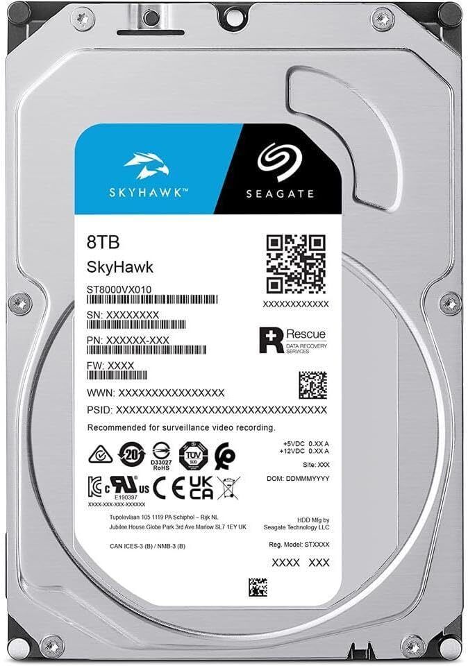 SEAGATE SKYHAWK HARD DRIVE 8TB SURVEILLANCE - ST8000VX010