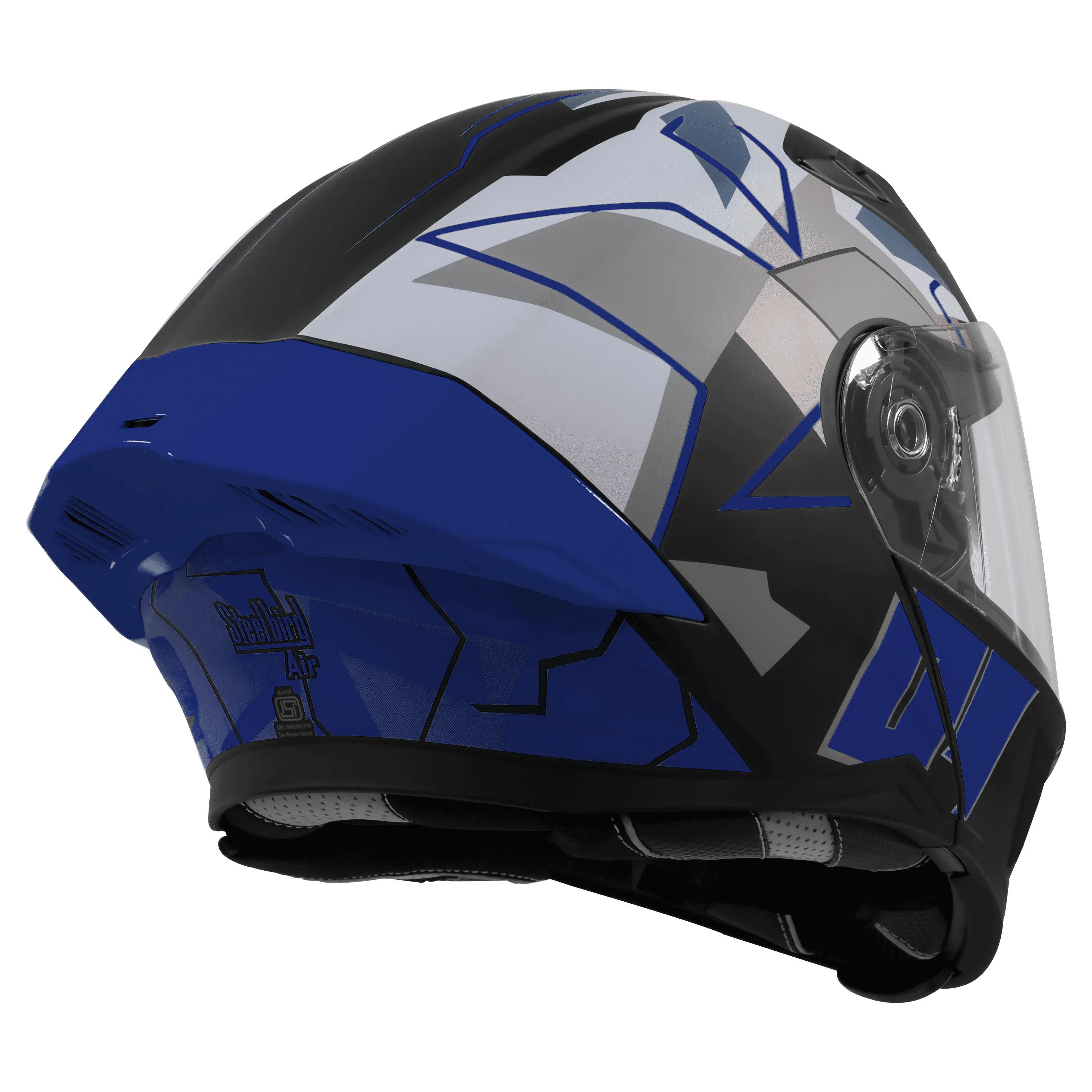 STEELBIRD SBA-20 ISS 09 GLOSSY BLACK/BLUE C/V 600MM