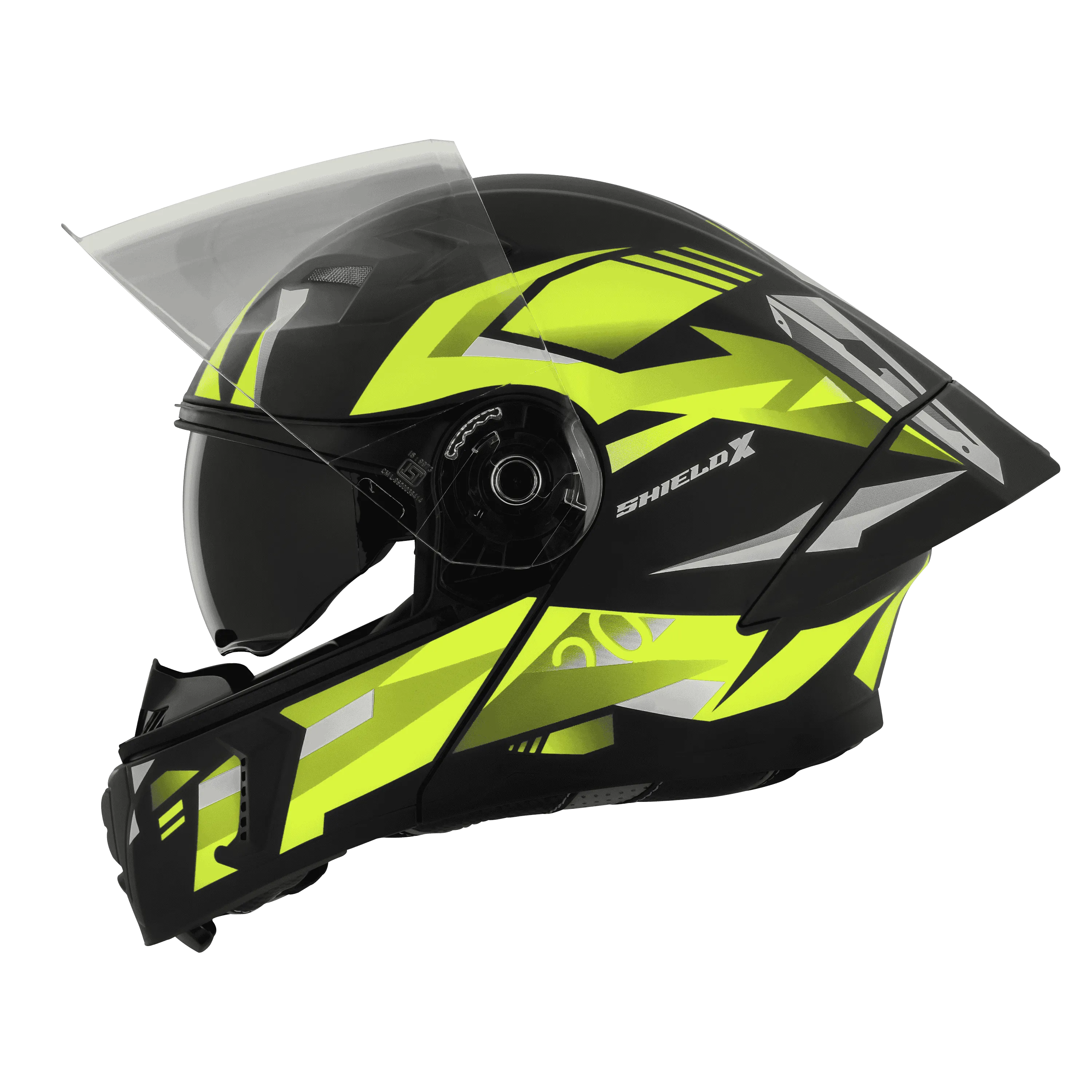 STEELBIRD SBA-20 ISS SHIELD X GLOSSY BLACK/NEON C/V 580 MM STEELBIRD SBA-20 ISS SHIELD X GLOSSY BLACK/NEON C/V 580 MM