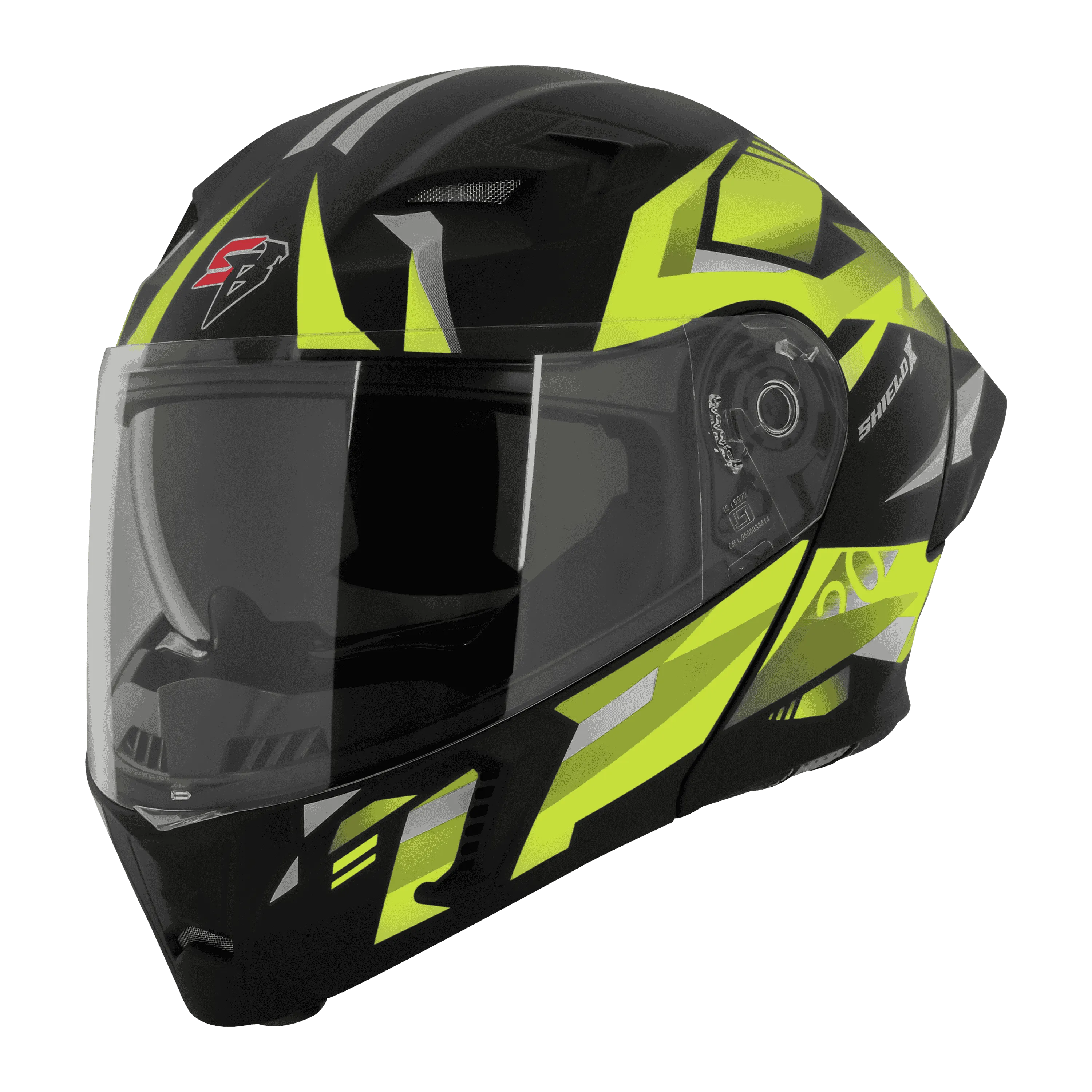 STEELBIRD SBA-20 ISS SHIELD X GLOSSY BLACK/NEON C/V 580 MM STEELBIRD SBA-20 ISS SHIELD X GLOSSY BLACK/NEON C/V 580 MM