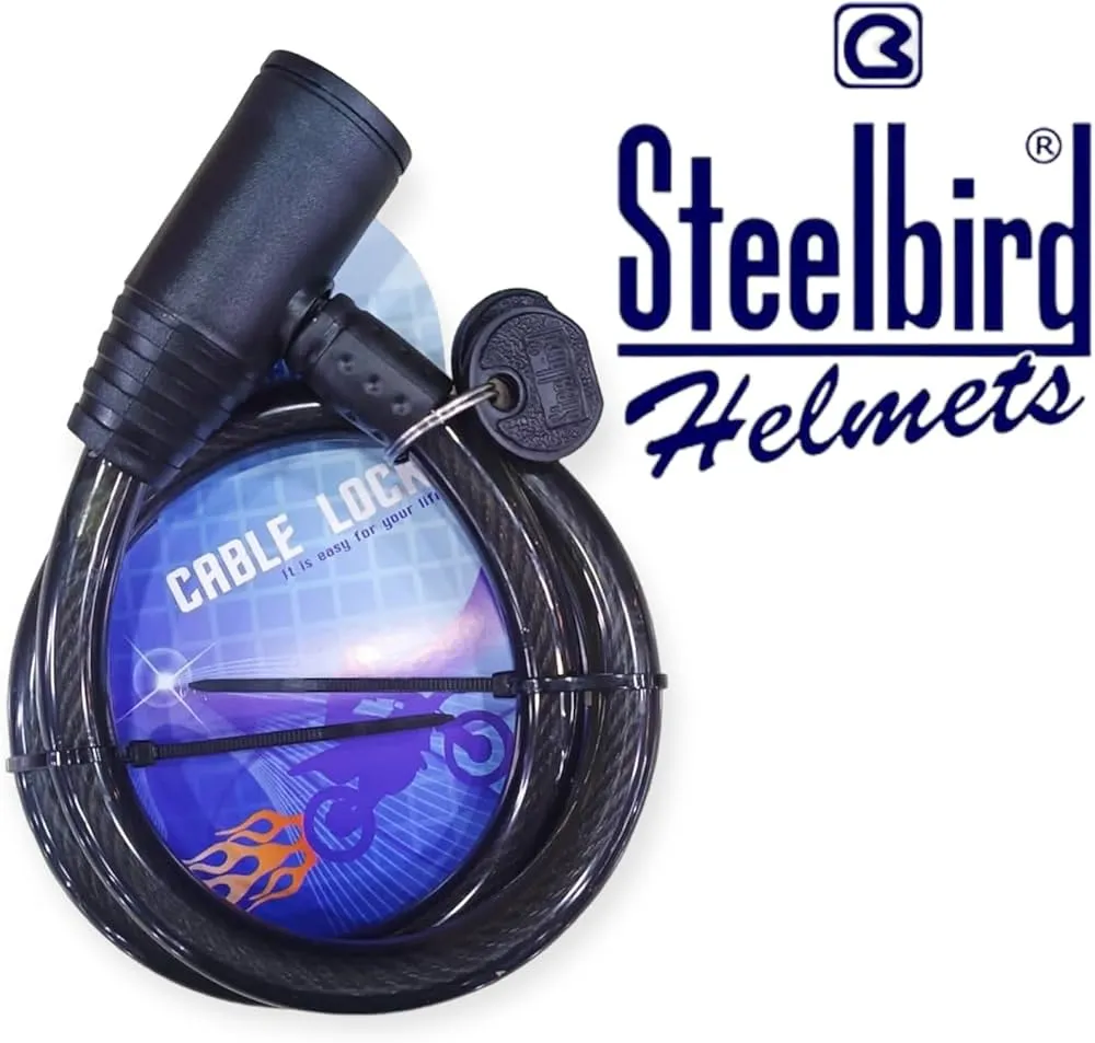 STEELBIRD CABLE LOCK BLACK (229)
