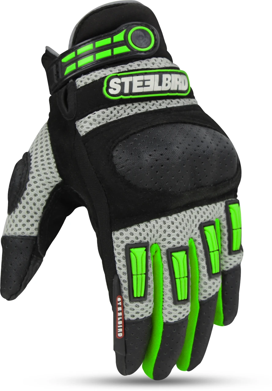 STEELBIRD GLOVES F/F ADVENTURE SPORTS GREEN (XL) STEELBIRD GLOVES F/F ADVENTURE SPORTS GREEN (XL)