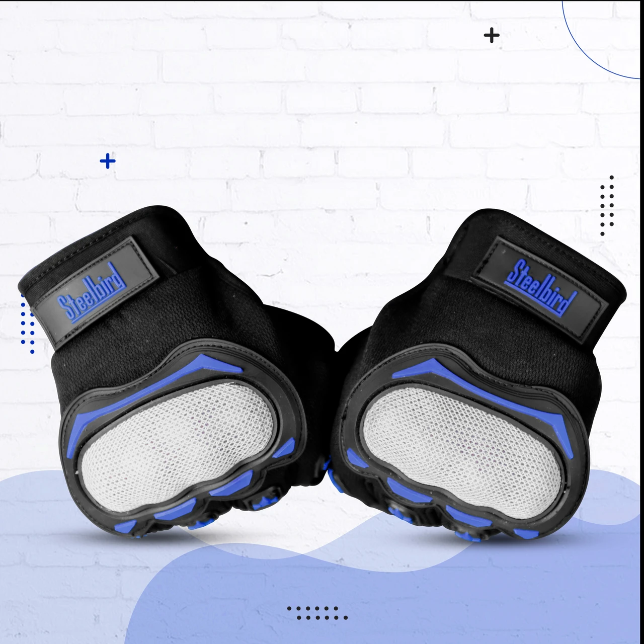 STEELBIRD GLOVES F/F BLACK/BLUE (L) STEELBIRD GLOVES F/F BLACK/BLUE (L)