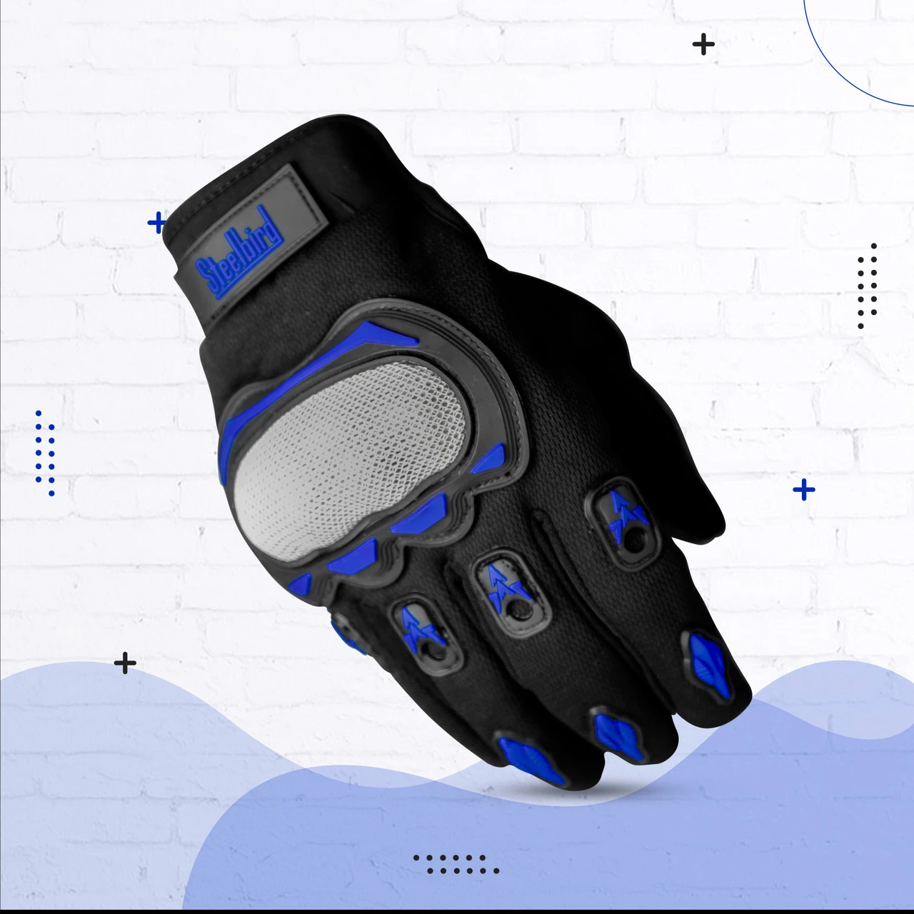 STEELBIRD GLOVES F/F BLACK/BLUE (XL) STEELBIRD GLOVES F/F BLACK/BLUE (XL)