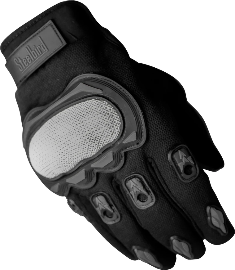 STEELBIRD GLOVES F/F BLACK/GREY (L) STEELBIRD GLOVES F/F BLACK/GREY (L)