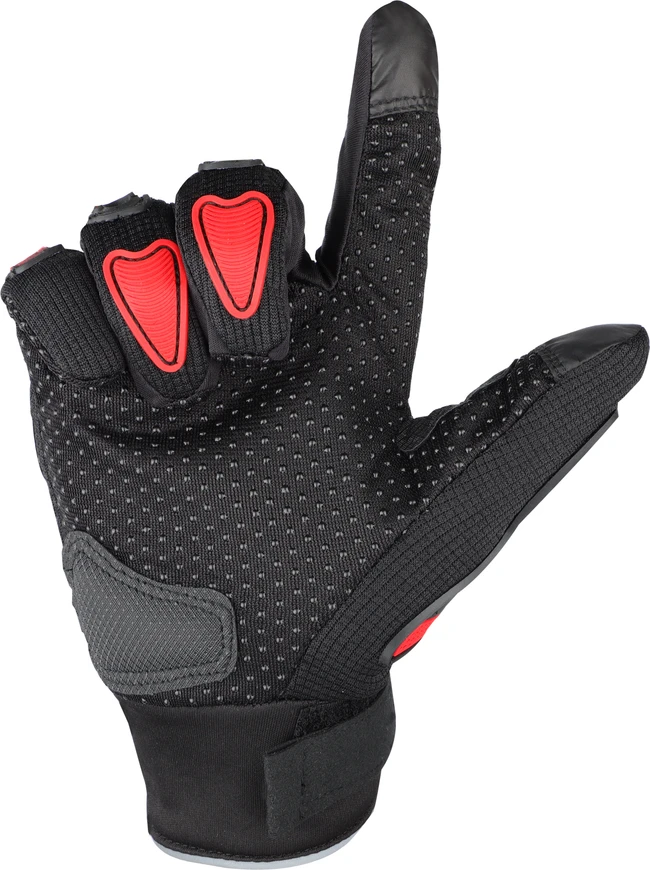 STEELBIRD GLOVES F/F BLACK/RED (M) STEELBIRD GLOVES F/F BLACK/RED (M)