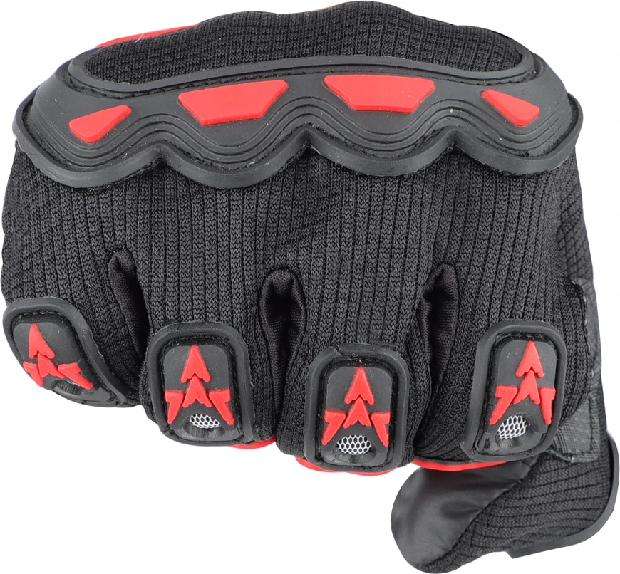 STEELBIRD GLOVES F/F BLACK/RED (M) STEELBIRD GLOVES F/F BLACK/RED (M)