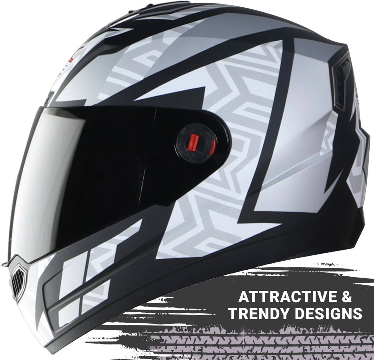 STEELBIRD SBA-1 CESAR MATT BLACK WHITE C/V (M) STEELBIRD SBA-1 CESAR MATT BLACK WHITE C/V (M)