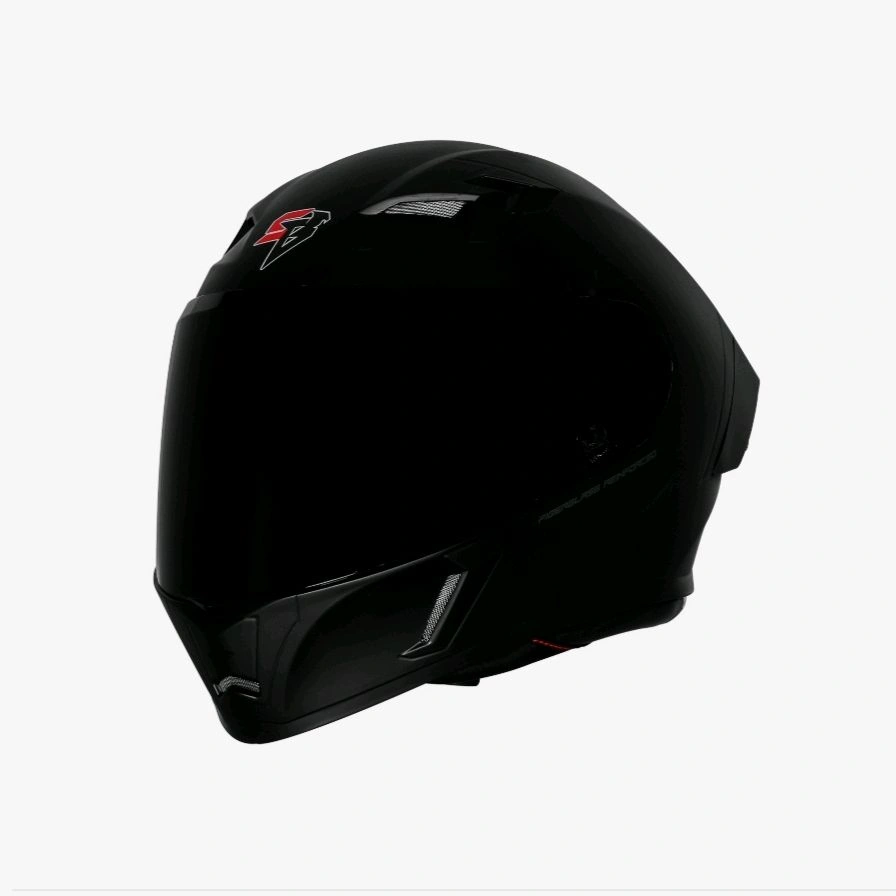 STEELBIRD SBA-11 TORNADO ISS GLOSSY BLACK C/V 580 MM DOT CERTIFIED