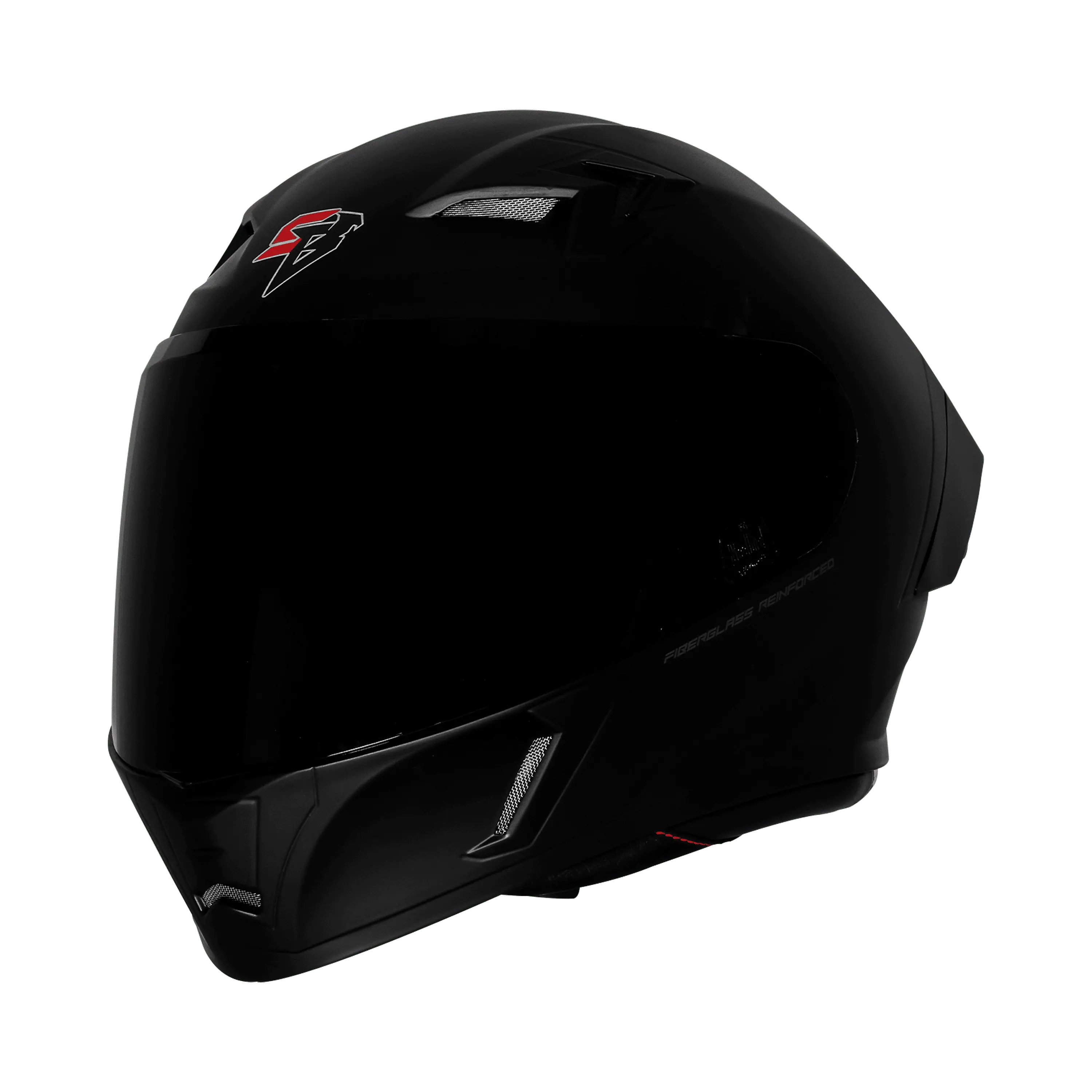 STEELBIRD SBA-11 TORNADO ISS GLOSSY BLACK C/V 600 MM DOT CERTIFIED