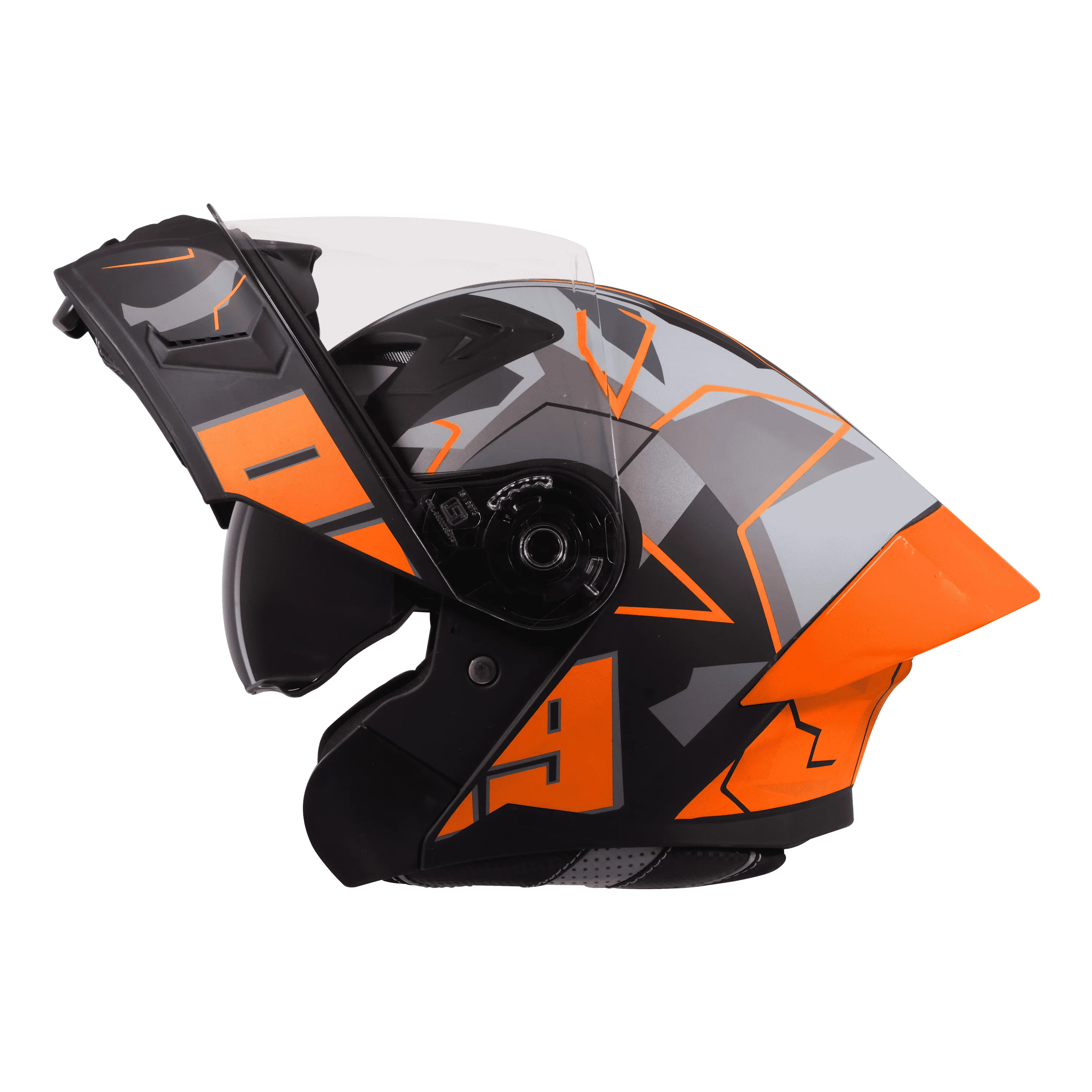 STEELBIRD SBA-20 ISS 09 GLOSSY BLACK/ORANGE C/V 580 MM