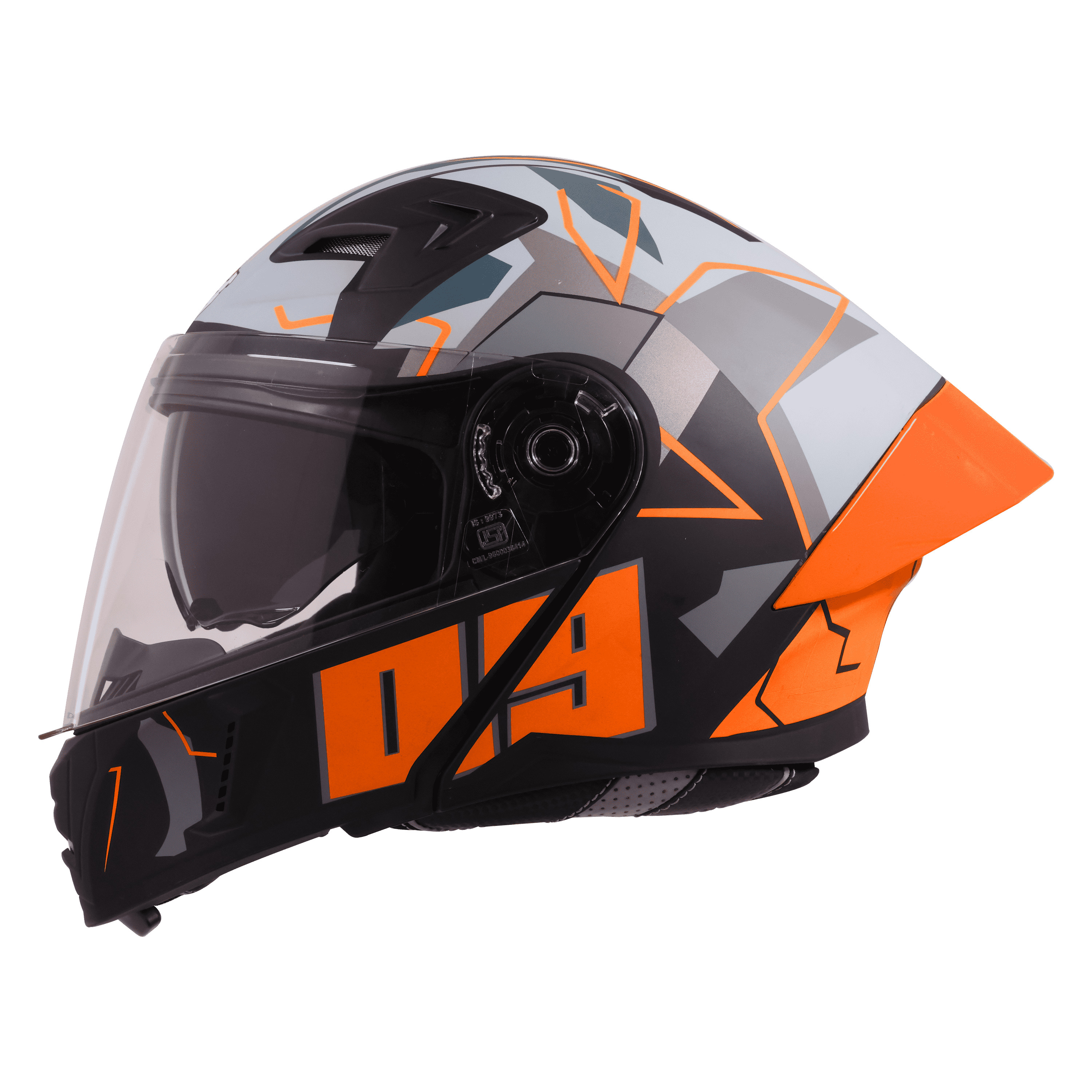 STEELBIRD SBA-20 ISS 09 GLOSSY BLACK/ORANGE C/V 600MM