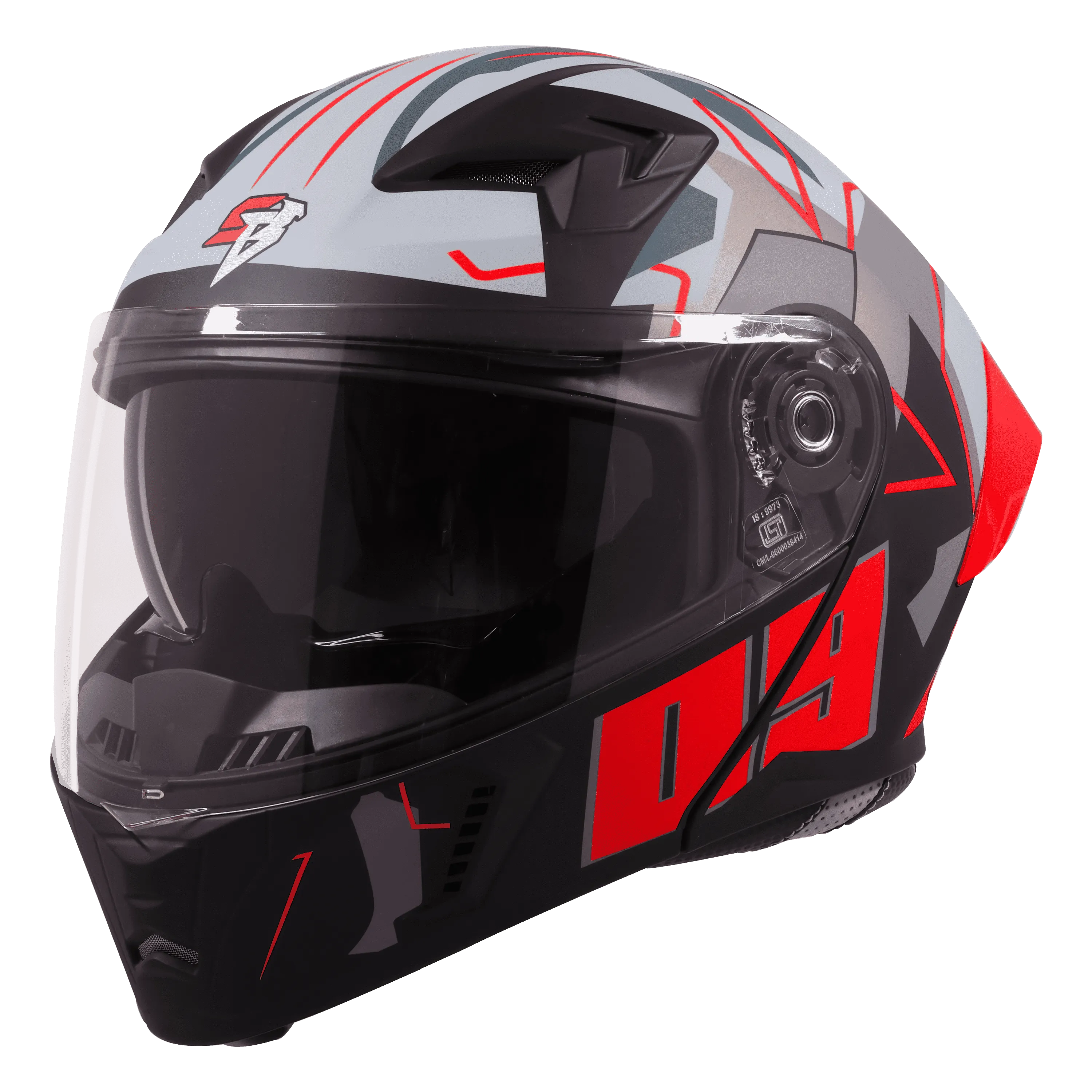 STEELBIRD SBA-20 ISS 09 GLOSSY BLACK/RED C/V 580MM